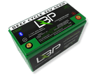 LBP 36V 60Ah BT Lithium Battery with Bluetooth monitoring and deep cycle functionality, featuring black and green casing with clear Lithium Battery Power branding