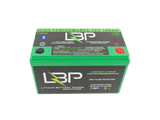 LBP 12V 108Ah BT High Performance Lithium Battery with green casing, black label, and visible branding — ideal for marine, camper, and solar deep cycle applications