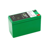 LBP 12V 6Ah Lithium Battery featuring a compact green design with branded labeling, suitable for small electronics, backup power, and portable energy needs – Lithium Battery Power, LLC.
