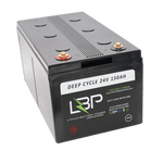 LBP 24V 150Ah Premier Lithium Battery with durable casing and terminal connectors, ideal for marine, camper, and off-grid lithium battery applications – Lithium Battery Power, LLC.