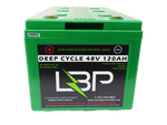 LBP 48V 120Ah Lithium Battery with advanced BMS for deep cycle applications, ideal for marine, solar power systems, and high-performance energy needs